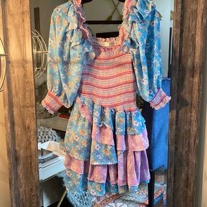 Hazel & Olive tiered ruffle floral dress